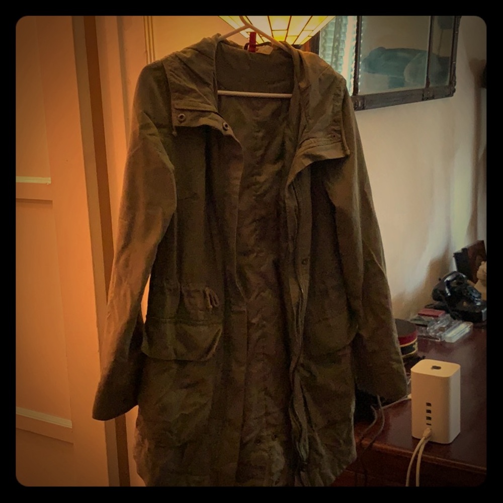 Army green utility jacket